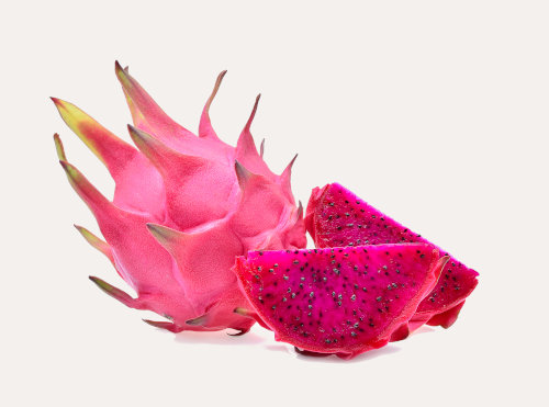 Dragon fruits isolated on white